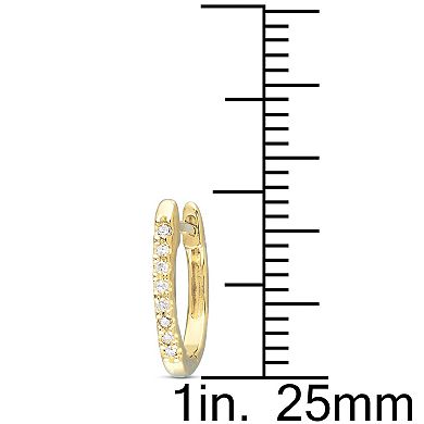 Stella Grace 10K Gold 1/10 Carat T.W. Diamond Hoop Earrings