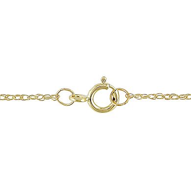 Stella Grace 10K Gold Diamond Accent "Mom" Heart Pendant Necklace