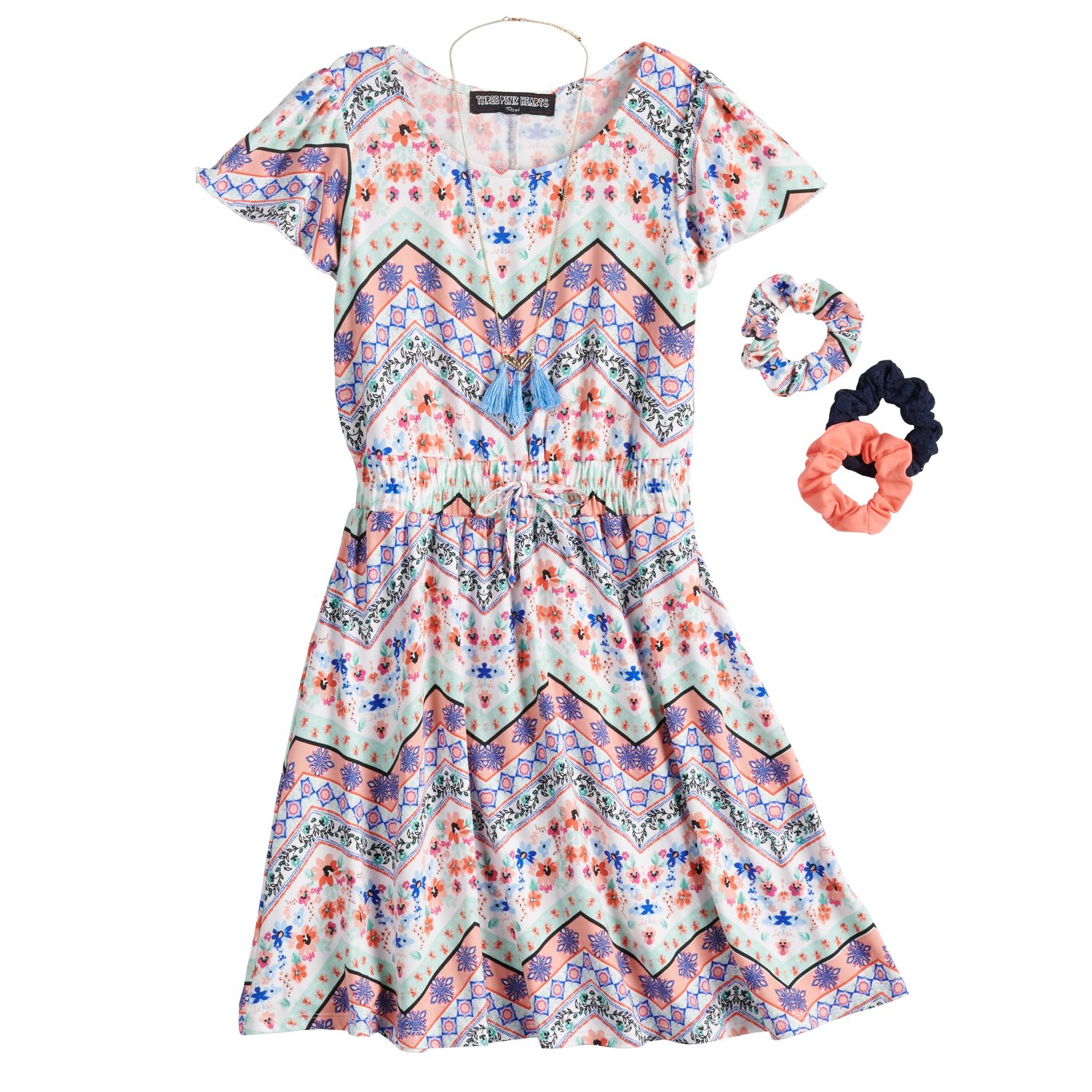 Three Pink Hearts Dresses, Clothing 