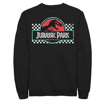 Men's Jurassic Park Retro Colors Checkered Logo Sweatshirt