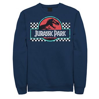 Men's Jurassic Park Retro Colors Checkered Logo Sweatshirt