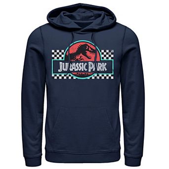 Men's Jurassic Park Retro Colors Checkered Logo Hoodie
