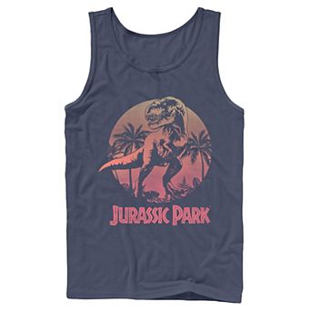 Men's Jurassic Park T-Rex Gradient Sunset Tank Top