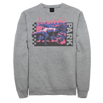 Men's Jurassic Park Checkerboard T-Rex Panel Sweatshirt