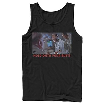 Men's Jurassic Park Doctor Ray Arnold Hold Onto Your Butts Photo Tank Top