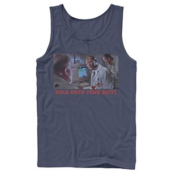 Men's Jurassic Park Doctor Ray Arnold Hold Onto Your Butts Photo Tank Top