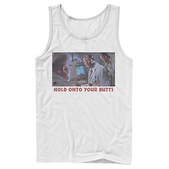 Men's Jurassic Park Doctor Ray Arnold Hold Onto Your Butts Photo Tank Top