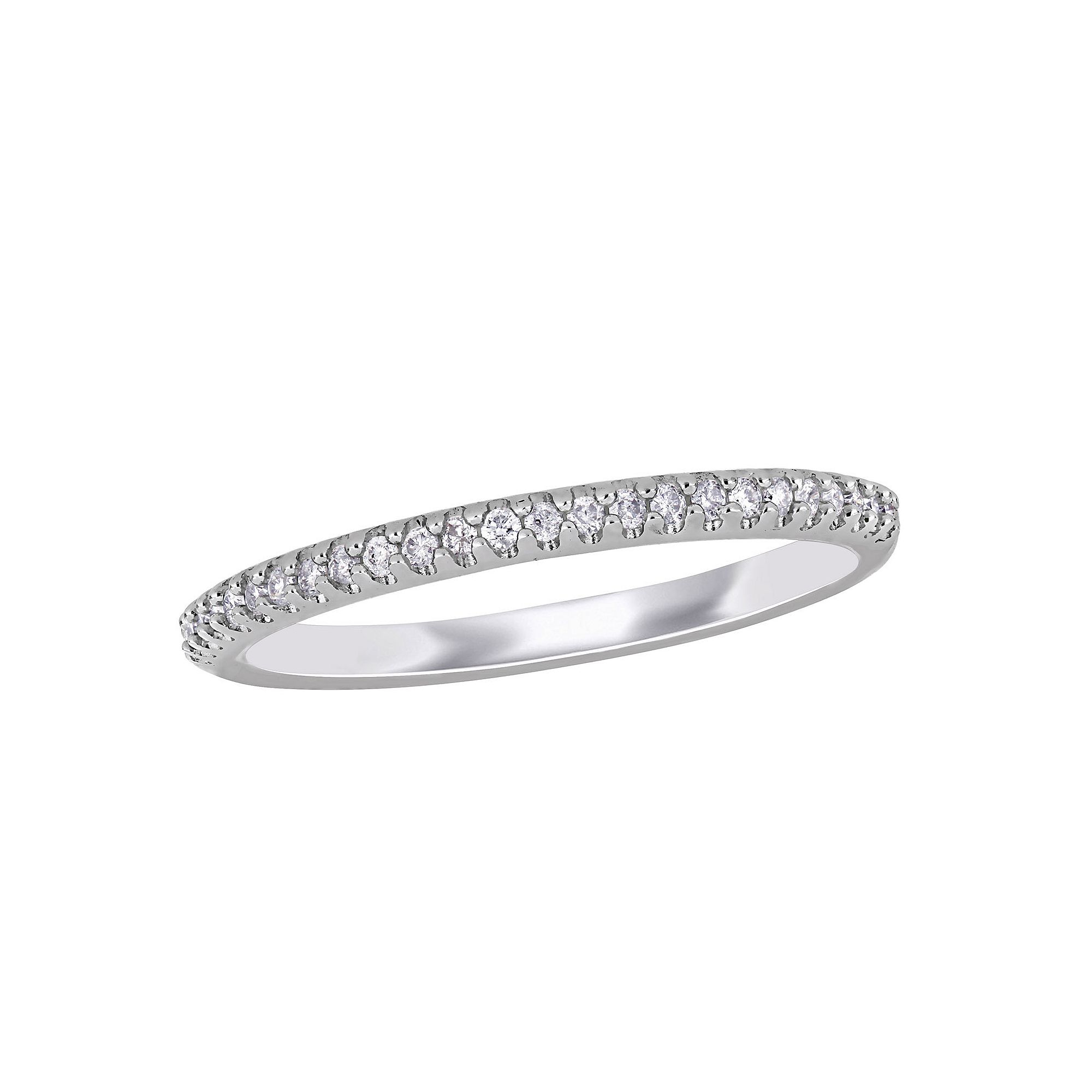 Stella Grace 14k White Gold 1/8 Carat T.W. Diamond Anniversary Ring, Women