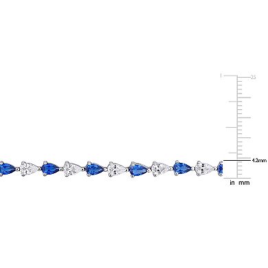 Stella Grace Sterling Silver Lab-Created Blue & White Sapphire Bracelet