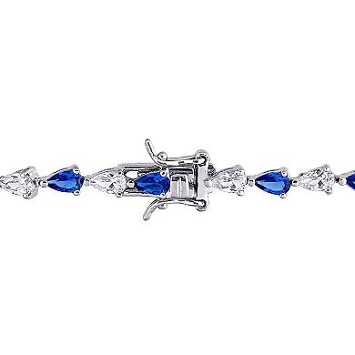 Stella Grace Sterling Silver Lab-Created Blue & White Sapphire Bracelet