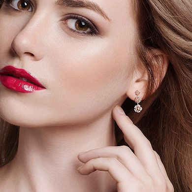 Stella Grace 1/10 Carat T.W. Diamond & Lab-Created White Sapphire Flower Drop Earrings