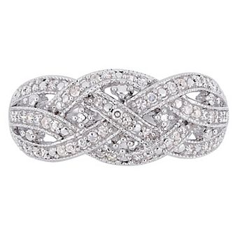 Stella Grace Sterling Silver 1/4 Carat T.W. Diamond Fashion Ring