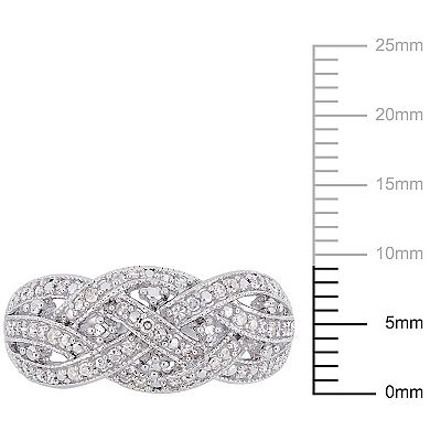 Stella Grace Sterling Silver 1/4 Carat T.W. Diamond Fashion Ring