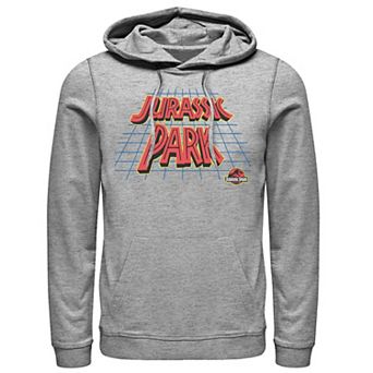 Men's Jurassic Park Tilted Retro Grid Logo Hoodie