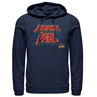 Men's Jurassic Park Tilted Retro Grid Logo Hoodie
