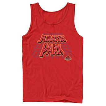 Men's Jurassic Park Tilted Retro Grid Logo Tank Top