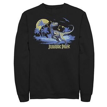 Men's Jurassic Park Raptor Distressed Portrait Sweatshirt