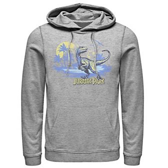 Men's Jurassic Park Raptor Distressed Portrait Hoodie