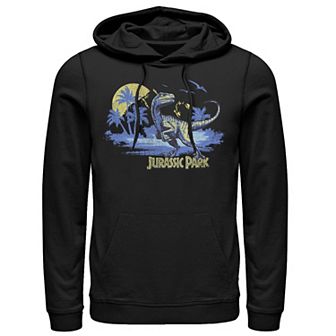 Men's Jurassic Park Raptor Distressed Portrait Hoodie