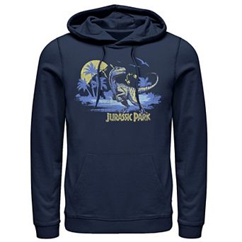 Men's Jurassic Park Raptor Distressed Portrait Hoodie