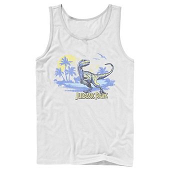 Men's Jurassic Park Raptor Distressed Portrait Tank Top