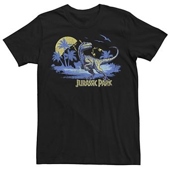 Men's Jurassic Park Raptor Distressed Portrait Tee