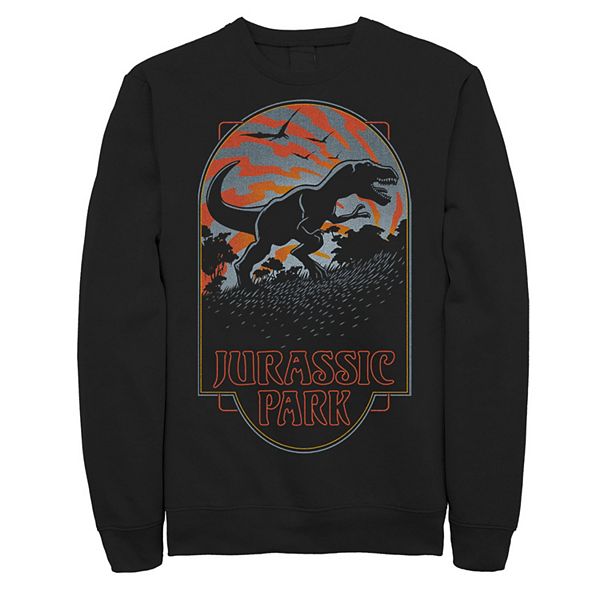 Men's Jurassic Park T Rex Silhouette Tonal Sunset Sweatshirt