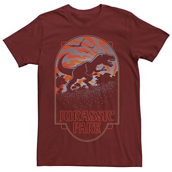 Men's Jurassic Park T Rex Silhouette Tonal Sunset Tee