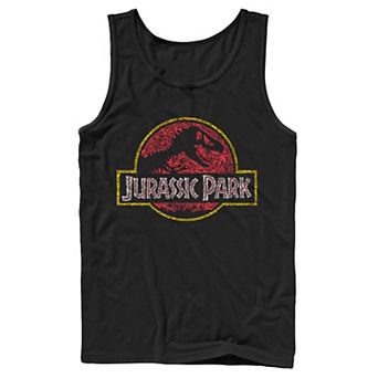 Men's Jurassic Park Classic Fossil Build Up Logo Tank Top