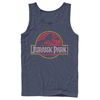 Men's Jurassic Park Classic Fossil Build Up Logo Tank Top