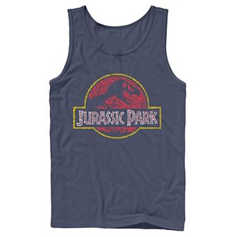 Men's Jurassic Park Classic Fossil Build Up Logo Tank Top