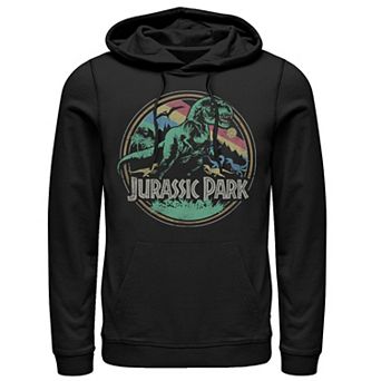 Men's Jurassic Park T-Rex Distressed Retro Logo Hoodie