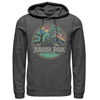 Men's Jurassic Park T-Rex Distressed Retro Logo Hoodie