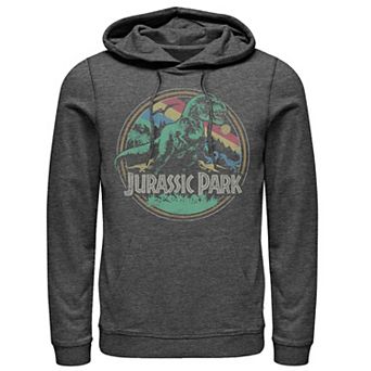 Men's Jurassic Park T-Rex Distressed Retro Logo Hoodie