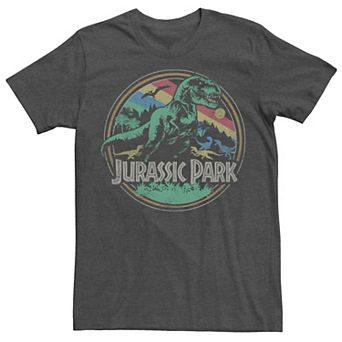 Men's Jurassic Park T Rex Distressed Retro Logo Tee