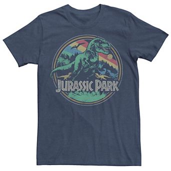 Men's Jurassic Park T Rex Distressed Retro Logo Tee