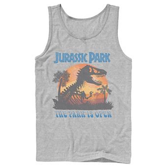 Men's Jurassic Park T Rex Sunset Portrait Tank Top