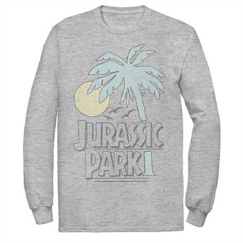 Men's Jurassic Park Palm Tree Sunset Logo Tee