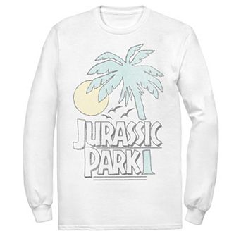 Men's Jurassic Park Palm Tree Sunset Logo Tee