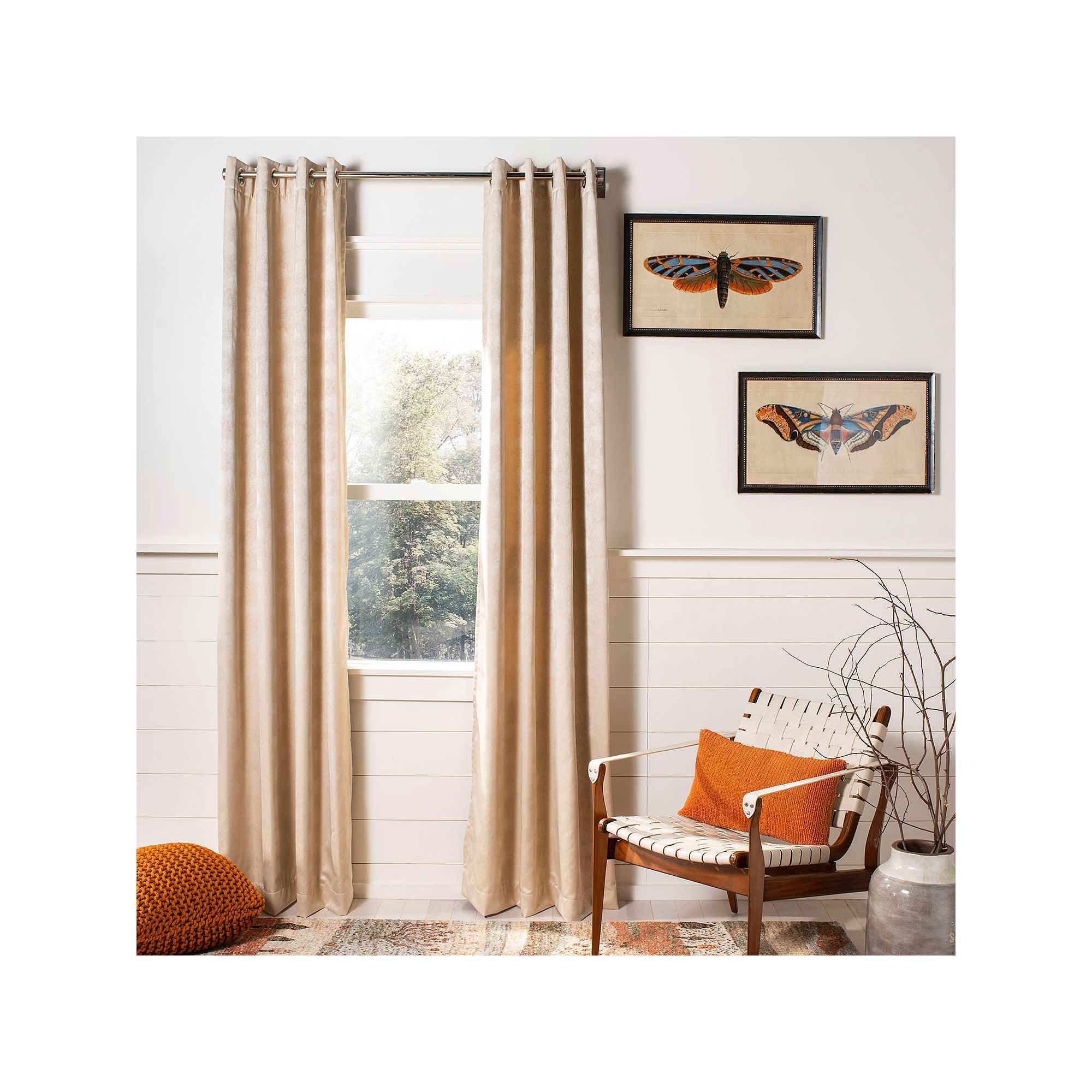 Safavieh Melra 1-Panel Window Curtain, Beige