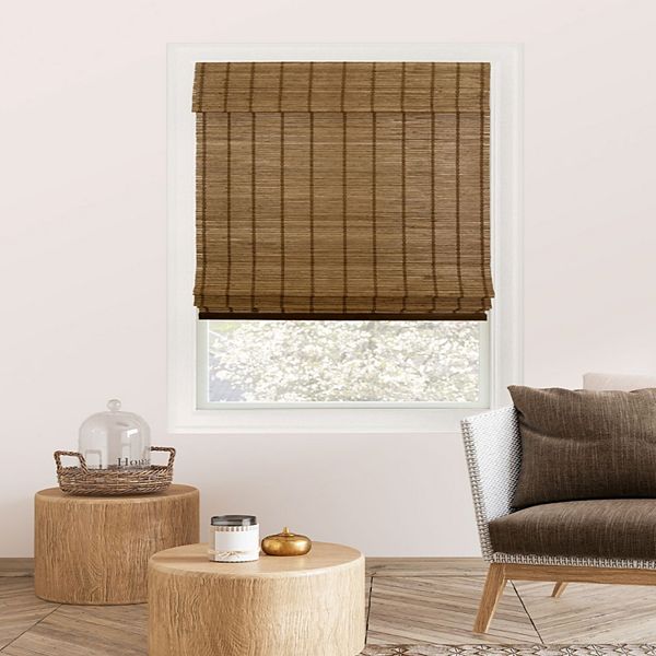 32&#34;x64&#34; Chicology Light Filtering Bamboo Roman Curtain Shade Elk