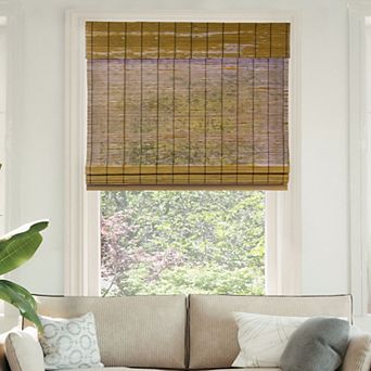 Chicology Cordless Light Filtering Bamboo Privacy Roman Window Shades