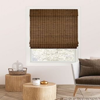 Chicology Cordless Light Filtering Bamboo Privacy Roman Window Shades