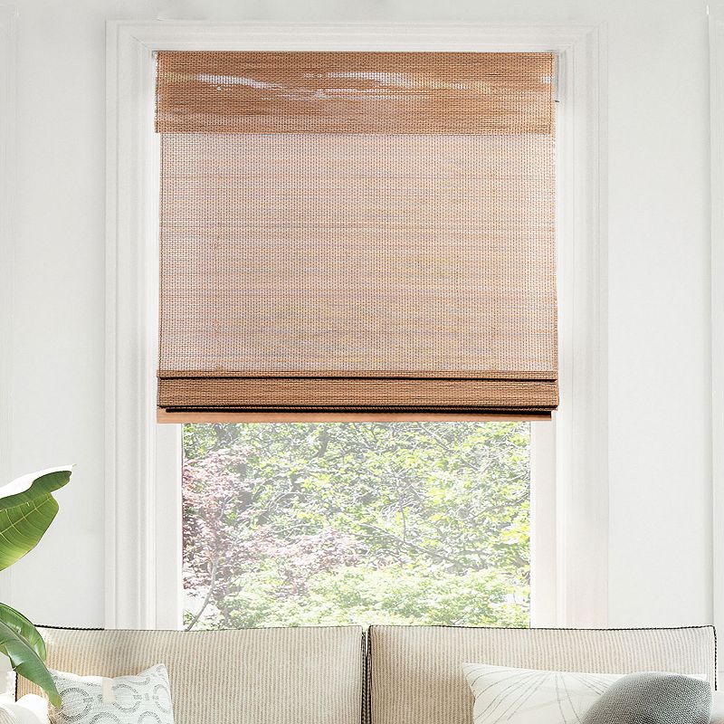 CHICOLOGY Cordless Bamboo Roman Shade  Acorn (Room Darkening) 47 W X 64 H