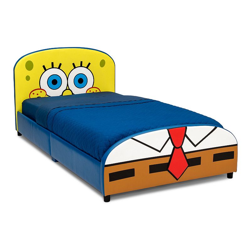Delta Children SpongeBob SquarePants Upholstered Twin Bed, Yellow