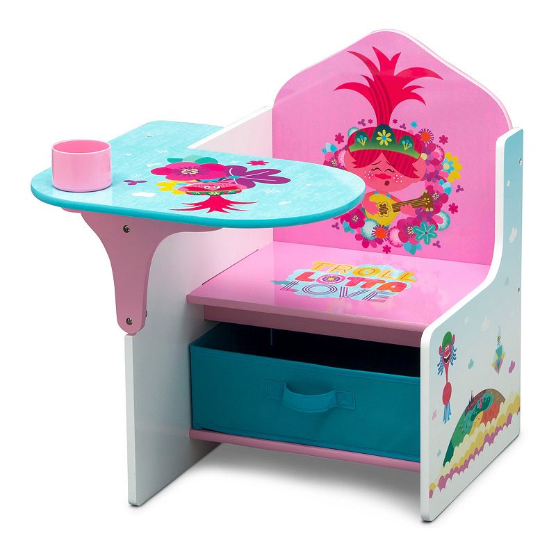 DreamWorks Trolls World Tour Chair Desk with Storage Bin by Delta Children,