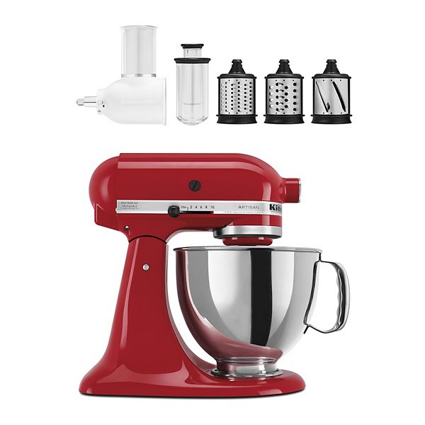 Resten absorberende stereoanlæg KitchenAid® KSM150FB Artisan Series 5-Quart Tilt-Head Stand Mixer with  Fresh Prep Slicer/Shredder Attachment