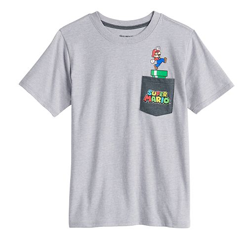 Boys 8 20 Super Mario Pocket Graphic Tee - mario to mr m roblox