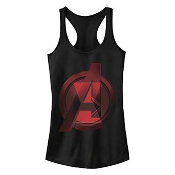 Juniors' Marvel Black Widow Avengers Logo Fill Tank Top