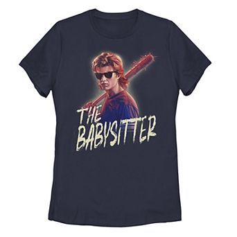 Juniors' Netflix Stranger Things Steve The Babysitter Portrait Tee